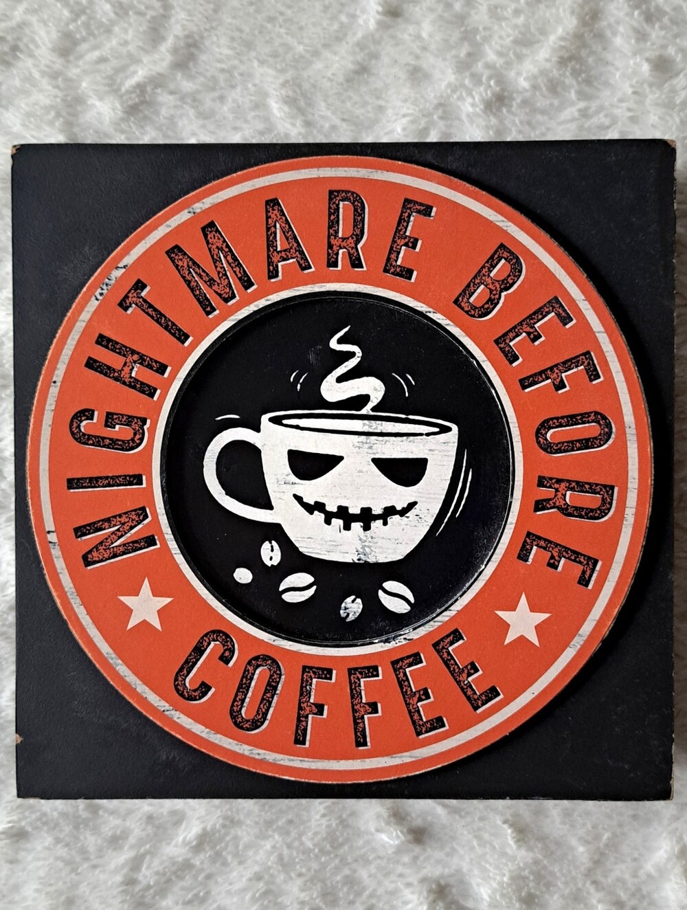 Halloween Nightmare Before Coffee Sign